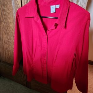 Appleseed's Bold Red Blouse